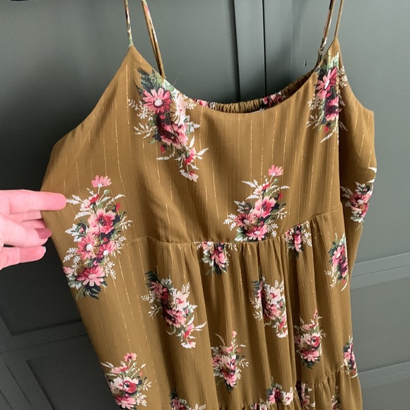 Madewell Maxi Copper Floral Dress size 8 - Picture 5 of 10